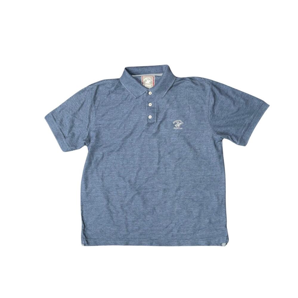 Beverly Hills Polo Club Logo Short Sleeve Shirt Modern Fit SZ L Preppy Casual